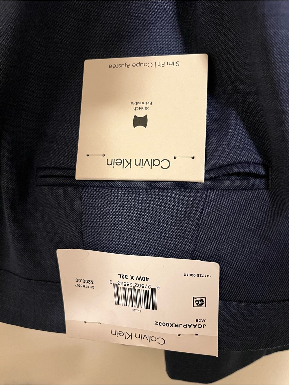 Calvin Klein Men's Navy Blue Dress Pants